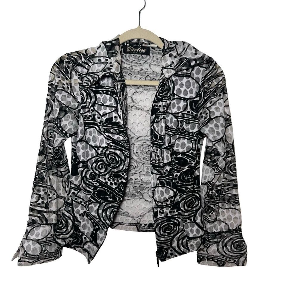 Women's Black and Grey Blouse